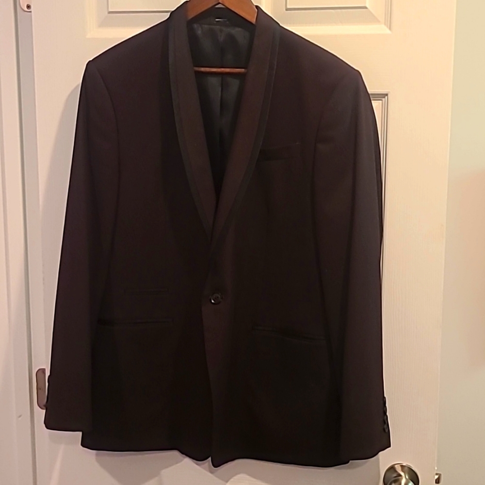 J. Ferrar Slim 44R blazer in a deep wine color